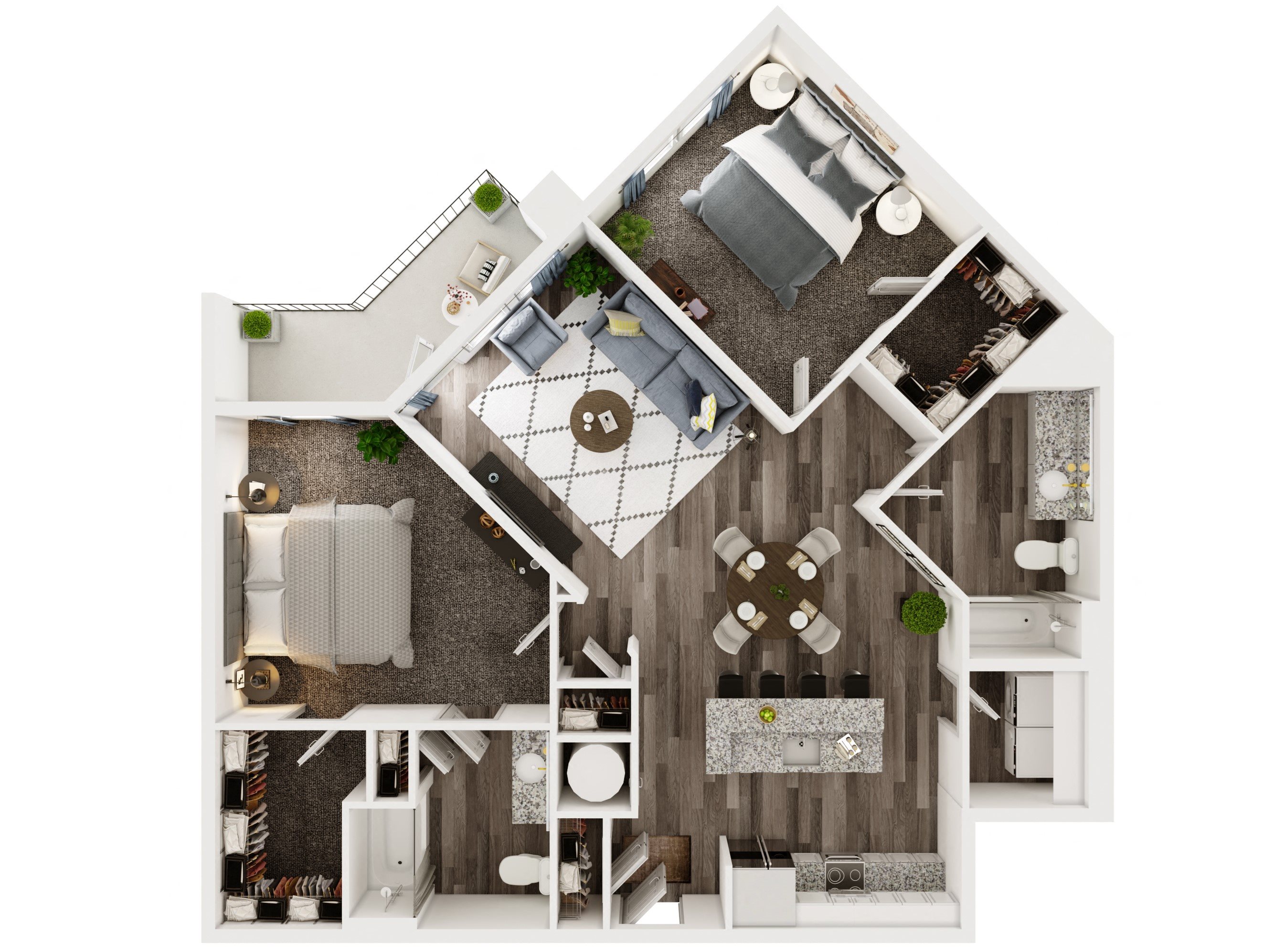 Two Bedroom C Unit